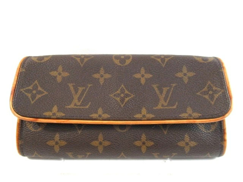 Louis Vuitton Pochette Twin Monogram Shoulder Bag Brown